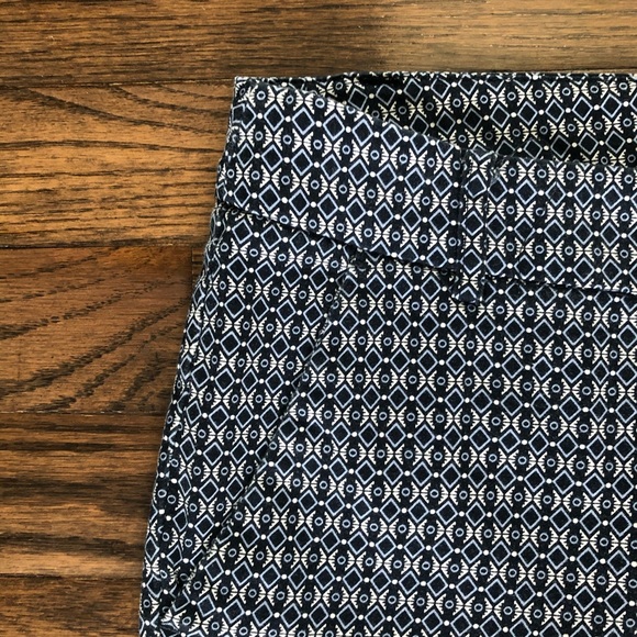 Sfera by El Corte Inglés blue patterned women Capri pants sz 10 - Picture 3 of 8